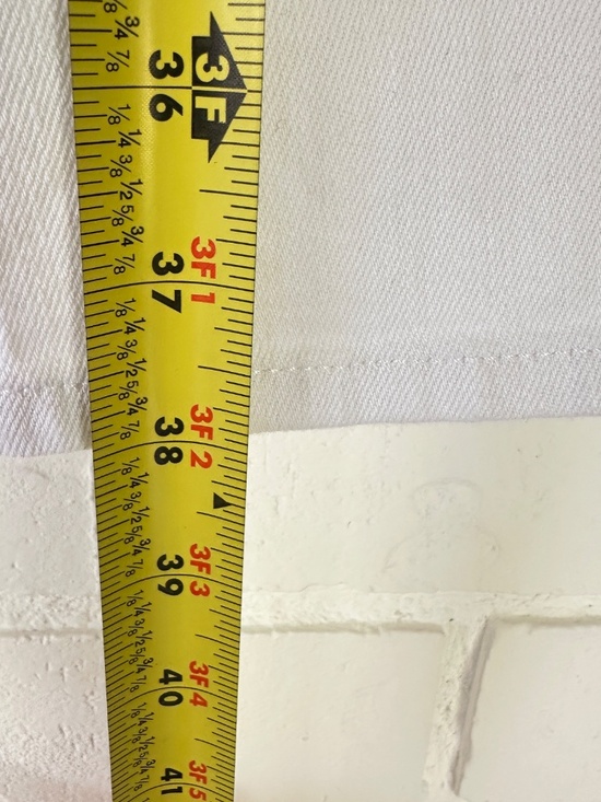 Express White High Rise Midi Jean Skirt Size 12 - Picture 11 of 16